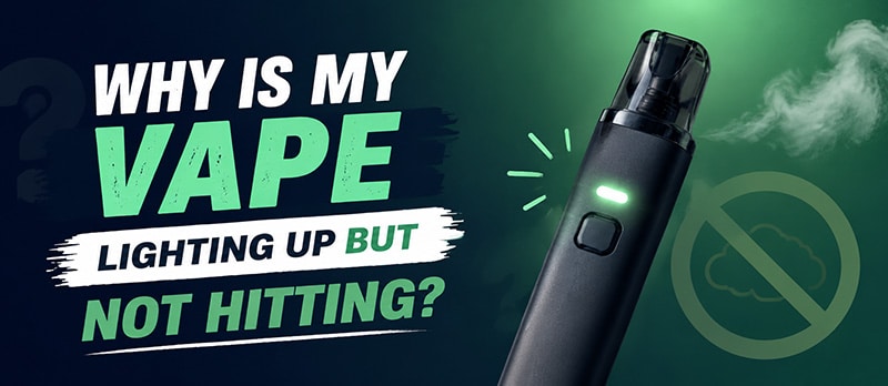 Why is my vape lighting up but not hitting