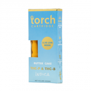 TORCH - LIVE RESIN THCP & THCB 2.2GRAM CARTRIDGE - Butter Cake (Indica)