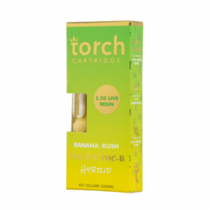 TORCH - LIVE RESIN THCP & THCB 2.2GRAM CARTRIDGE - Banana Kush (Hybrid)