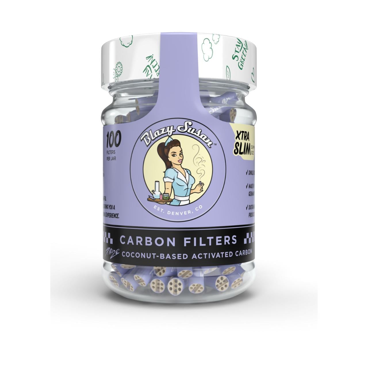 BLAZY SUSAN CARBON FILTERS PURPLE – 100CT