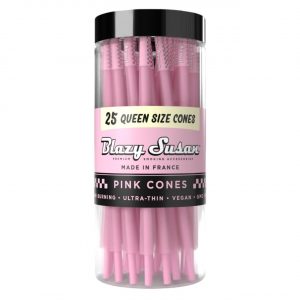 BLAZY SUSAN QUEEN SIZE CONES PINK JAR – 25CT