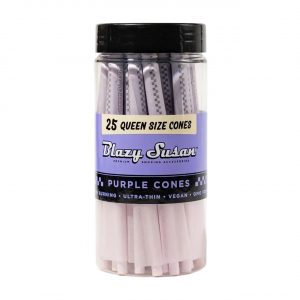 BLAZY SUSAN QUEEN SIZE CONES PURPLE JAR – 25CT