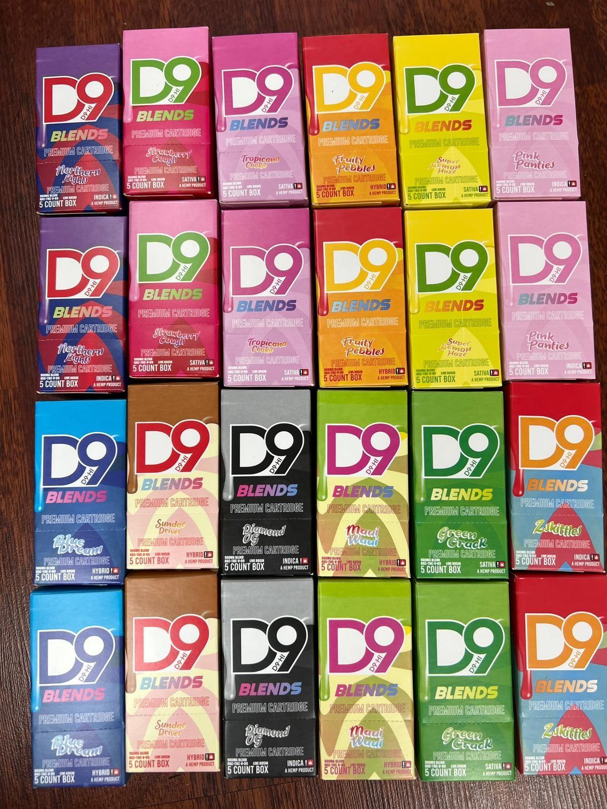 D9-HI Delta 9 Premium Cartridge Blends