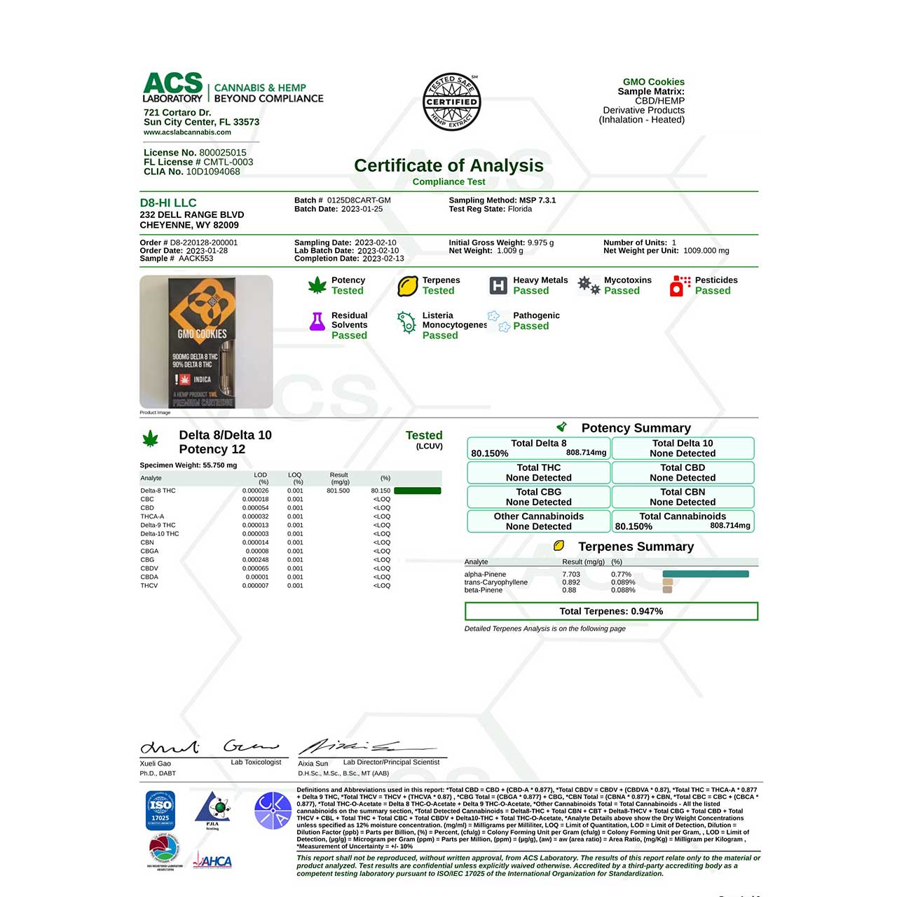 D8-HI Delta 8 Vape Cartridge | 1g - Image 34