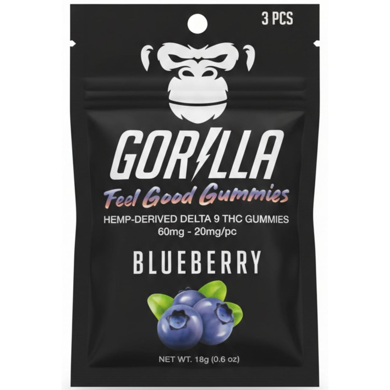 Gorilla Delta 9 THC Gummies 60MG-3PC - Image 3