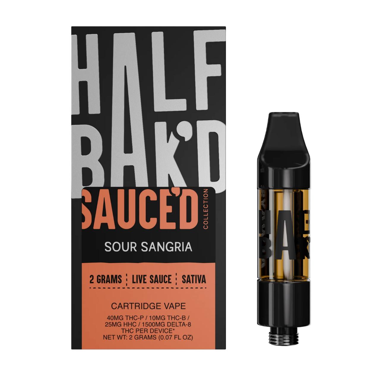 Half Bak'd Sauce'D Exotix THC-P Cartridge - 2G - Image 5