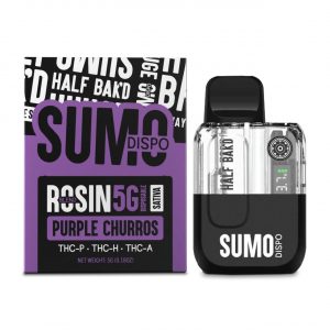 Alternative view of Half Bak’d Sumo Rosin Blend THC-P THC-H THC-A Disposable – 5G
