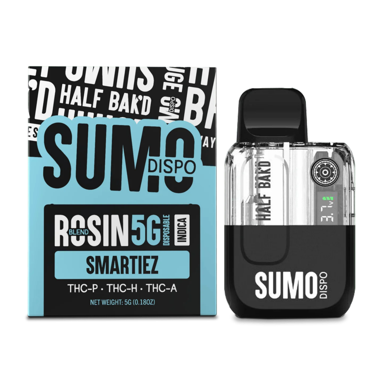 Half Bak’d Sumo Rosin Blend THC-P THC-H THC-A Disposable – 5G - Image 7