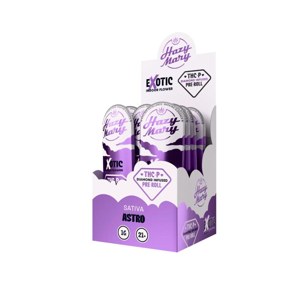 Hazy Mary Exotic THCP Diamond Infused PreRolls 1G-1CT - Image 4