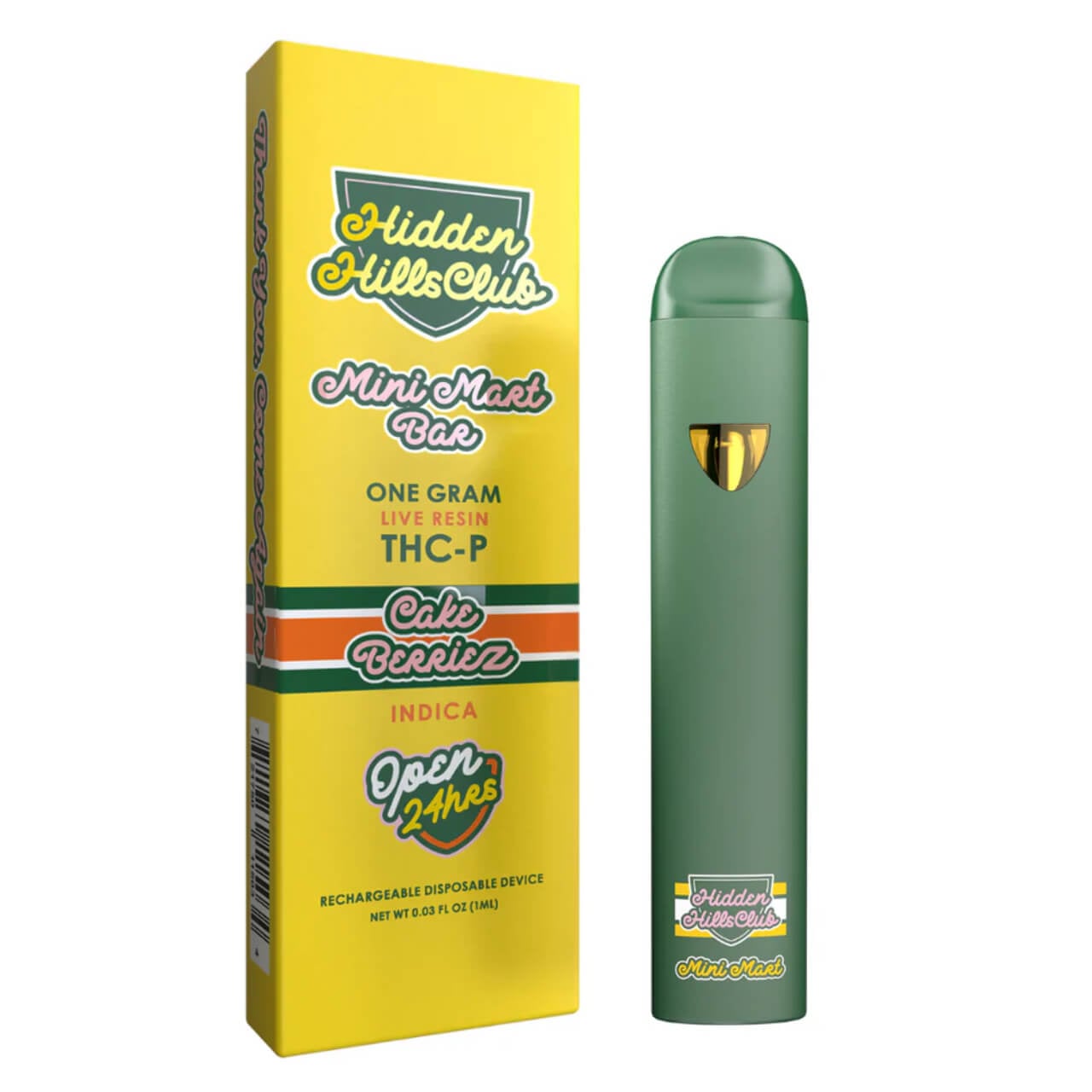 Hidden Hills Club Mini Mart Bar THC-P Live Resin Disposable – 1G