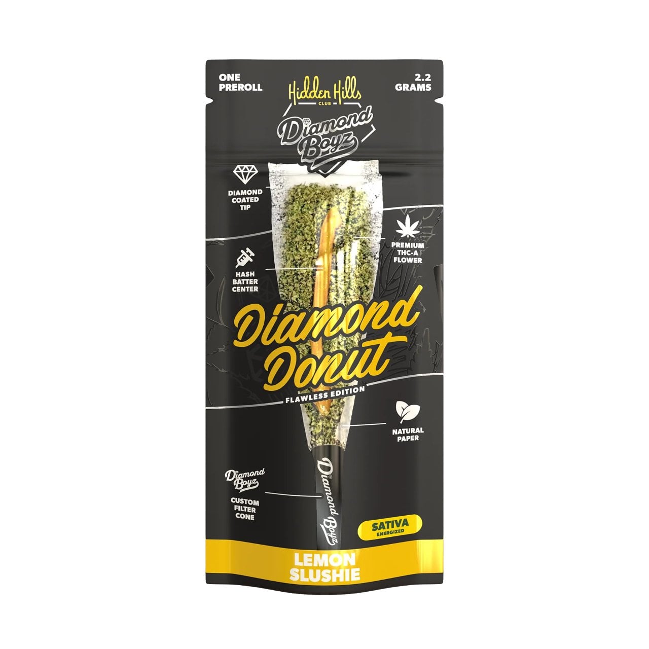 Hidden Hills Club x Diamond Boyz Diamond Donut 2.2G Pre Roll – 1CT - Image 7