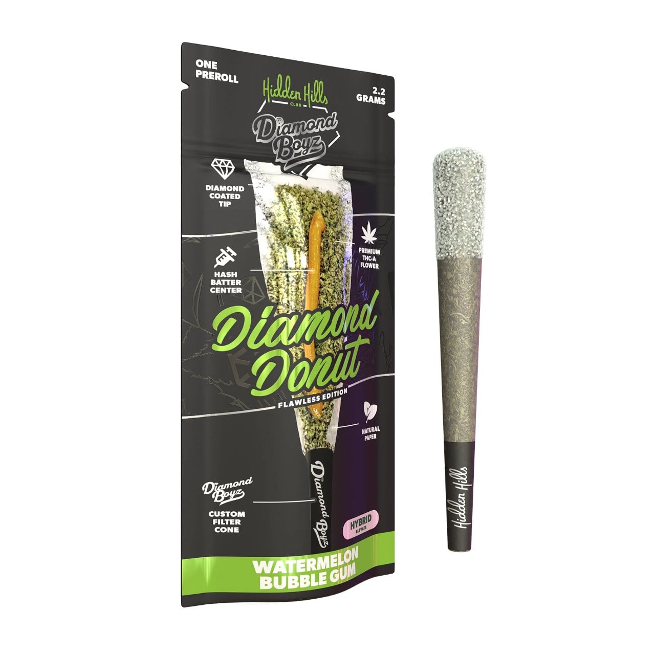 Hidden Hills Club x Diamond Boyz Diamond Donut 2.2G Pre Roll – 1CT - Image 3