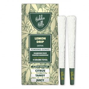 Alternative view of Hidden Hills Powdered Donutz Diamond Hash Hole Prerolls 4G 2CT