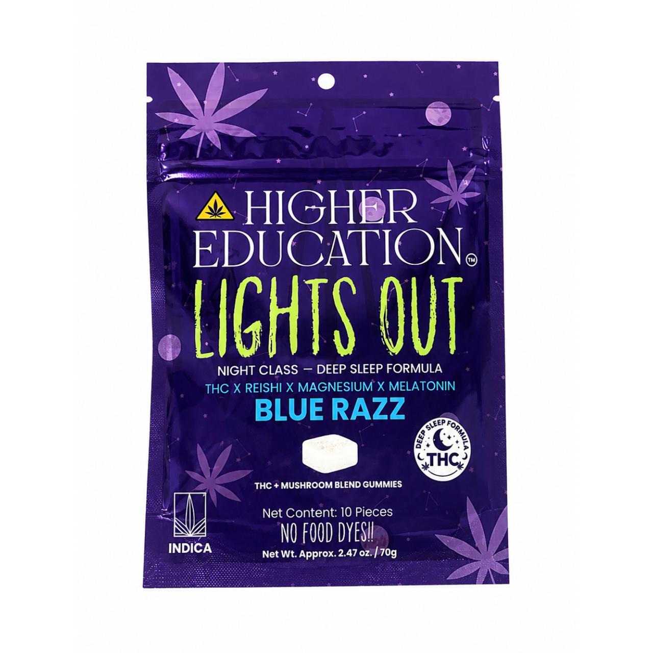 Higher Education Lights Out THC/Melatonin/Mushroom Blend Gummies - Image 2