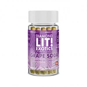 LIT THC Diamond Exotic Prerolls Joint Jar 1G-5CT