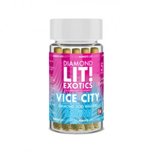 Alternative view of LIT THC Diamond Exotic Prerolls Joint Jar 1G-5CT