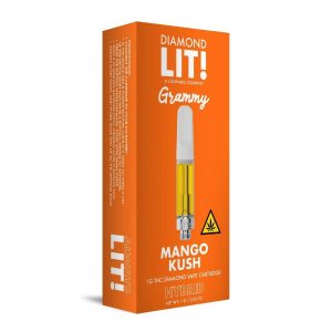 Alternative view of LIT THC Diamond Grammy Vape Cartridge 1G