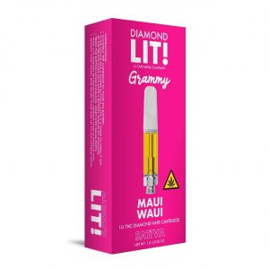 Alternative view of LIT THC Diamond Grammy Vape Cartridge 1G
