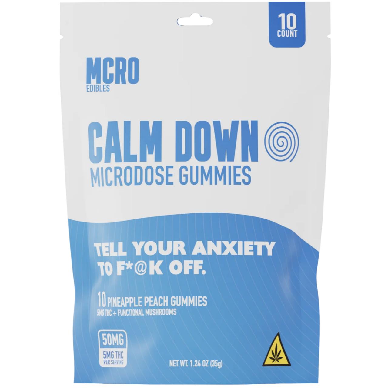MCRO Microdose Gummies Calm Down 50MG – Pineapple Peach - Image 3