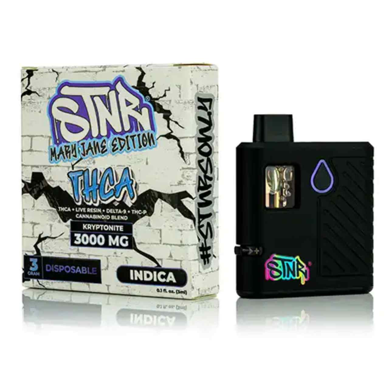 STNR Mary Jane Blend Delta-9/THC-A/THC-P Live Resin Disposable – 3G - Image 5