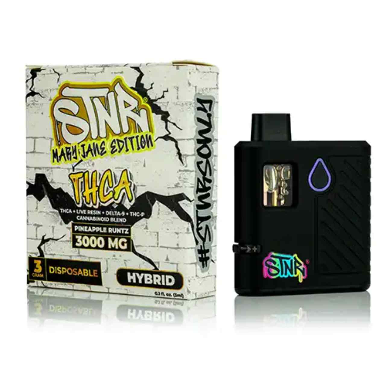 STNR Mary Jane Blend Delta-9/THC-A/THC-P Live Resin Disposable – 3G - Image 6