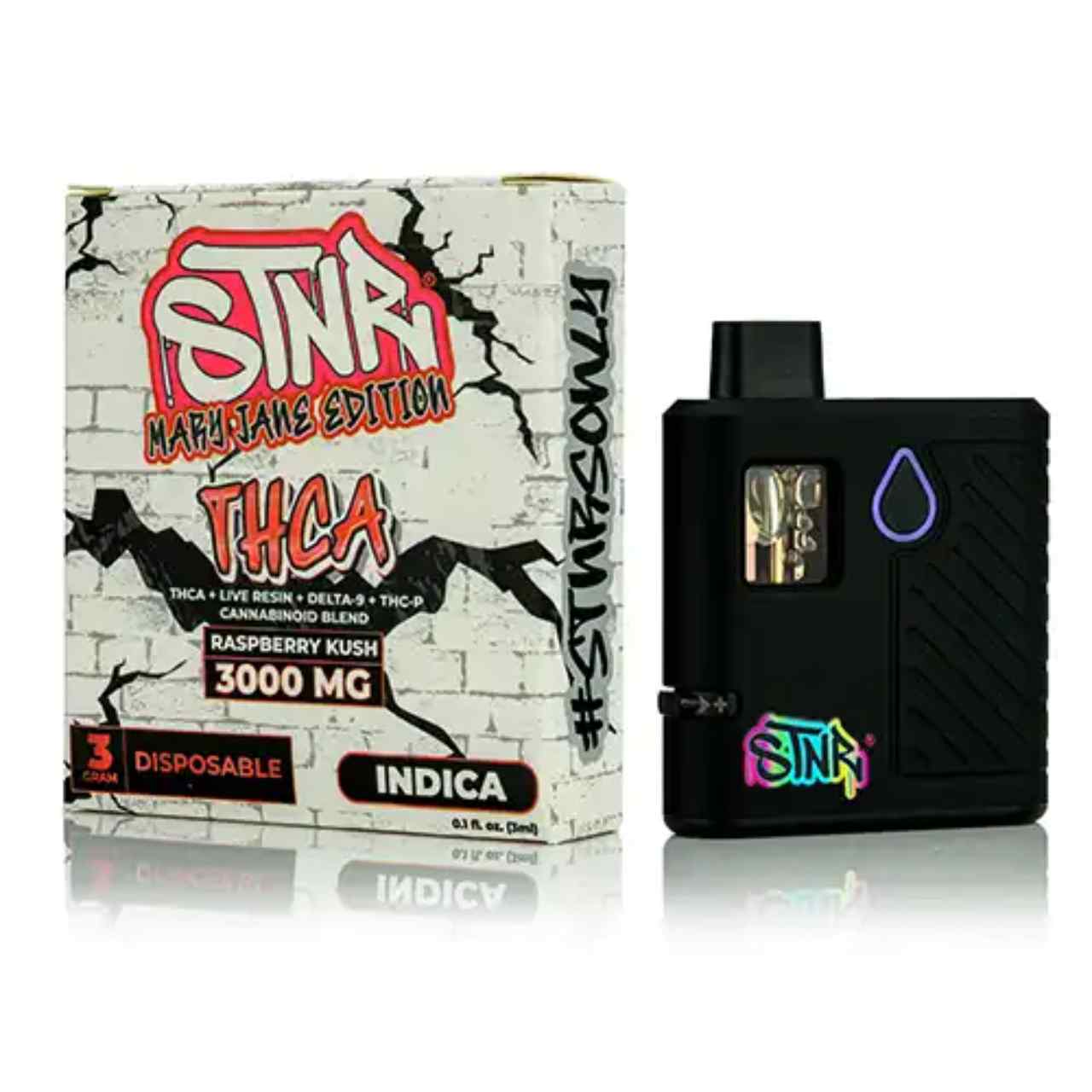 STNR Mary Jane Blend Delta-9/THC-A/THC-P Live Resin Disposable – 3G - Image 7