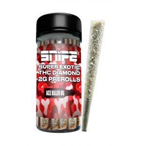 Alternative view of Snipe THCP Diamond Coated Prerolls Jar 2G -10PK