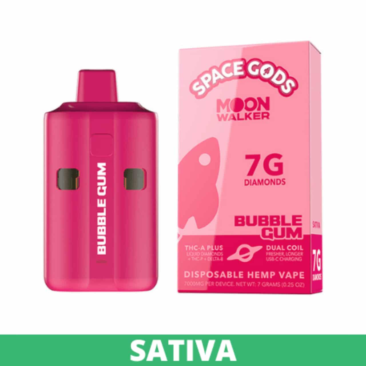 Space Gods Moon Walker THC-A + THC-P Liquid Diamonds Disposable | 7G - Image 2