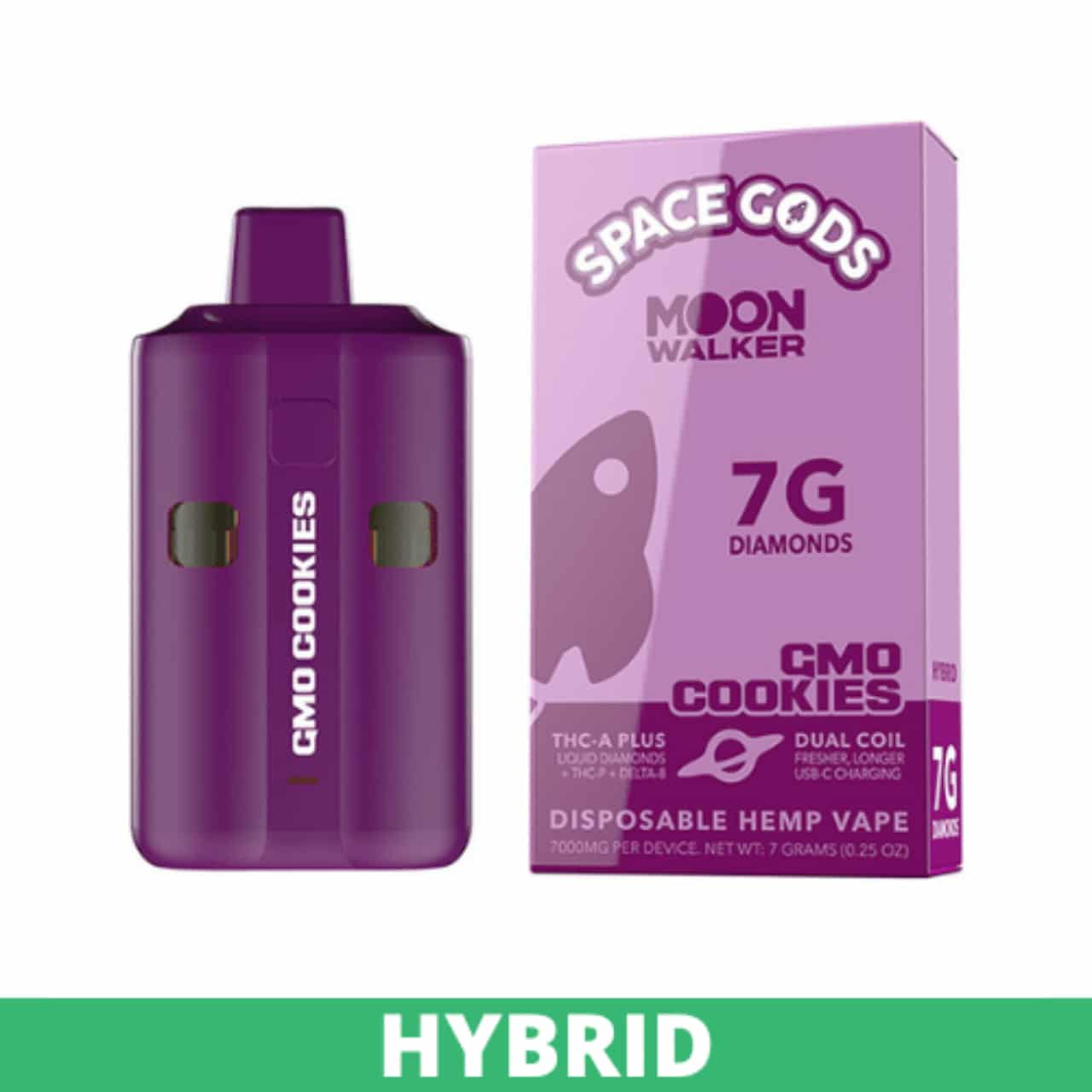 Space Gods Moon Walker THC-A + THC-P Liquid Diamonds Disposable | 7G - Image 4