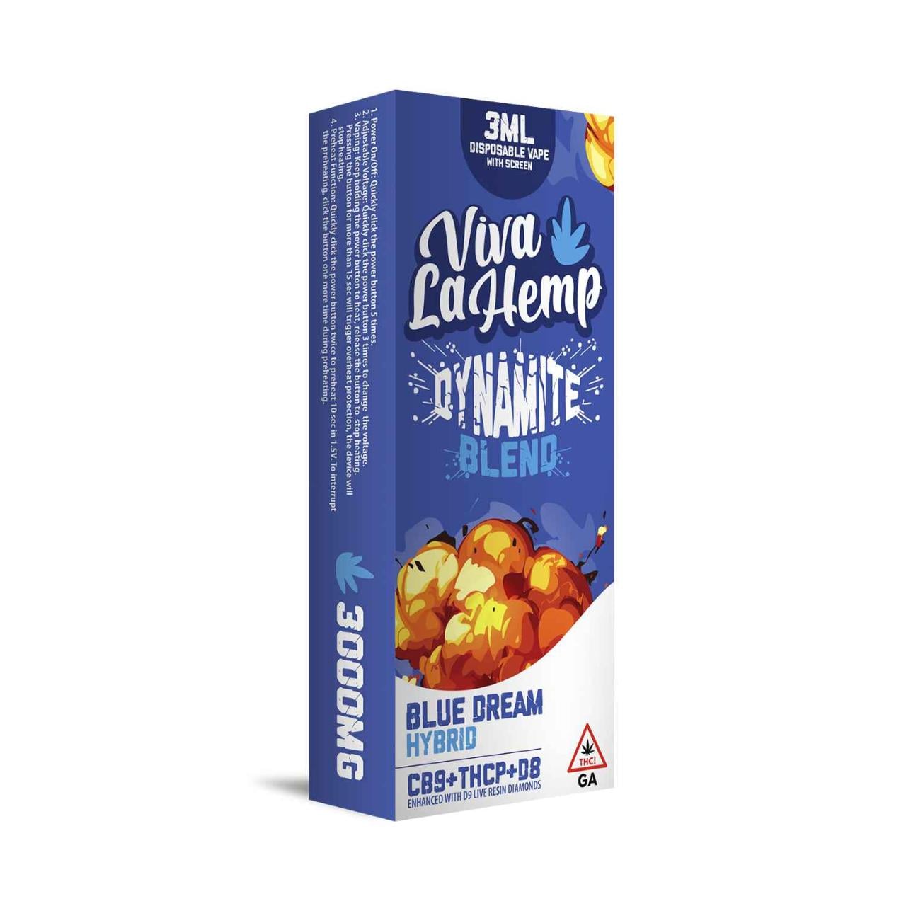 Viva La Hemp Dynamite Blend Disposable W/Screen 3ML - Image 9