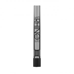 White Rhino Black Chillum With Silicone Cap – 25CT Display - Image 2