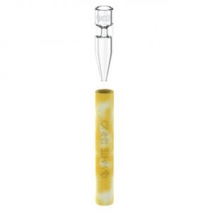 White Rhino Chillum To Straw Quartz Glow in the Dark – Assorted Colors 25CT Display - Image 3