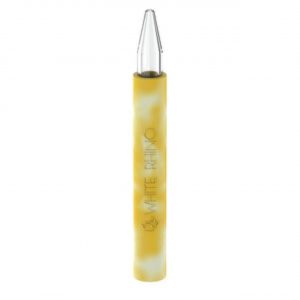 White Rhino Chillum To Straw Quartz Glow in the Dark – Assorted Colors 25CT Display - Image 5