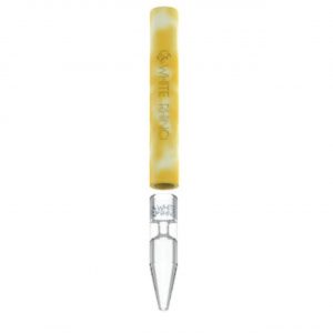 White Rhino Chillum To Straw Quartz Glow in the Dark – Assorted Colors 25CT Display - Image 6