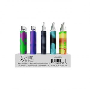 Alternative view of White Rhino Chillum To Straw Quartz Original Pyrex – Assorted Colors 25CT Display