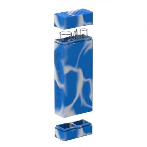 White Rhino Dual Original Silicone Container w/ Glass Straw & Chillum – Assorted Colors 21CT Display - Image 4