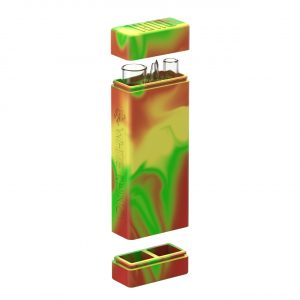 White Rhino Dual Original Silicone Container w/ Glass Straw & Chillum – Assorted Colors 21CT Display - Image 7