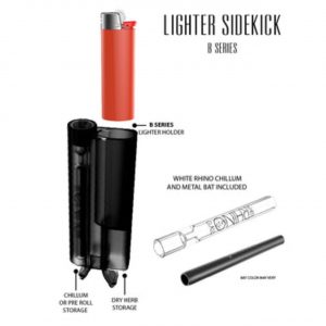 Alternative view of White Rhino Lighter Sidekick B Series Transparent Black – 12CT Display