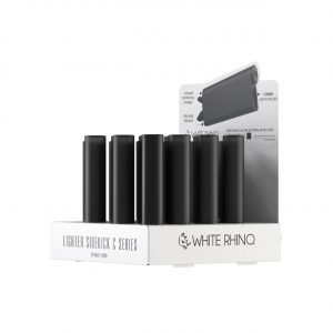 White Rhino Lighter Sidekick C Series Solid Black – 12CT Display