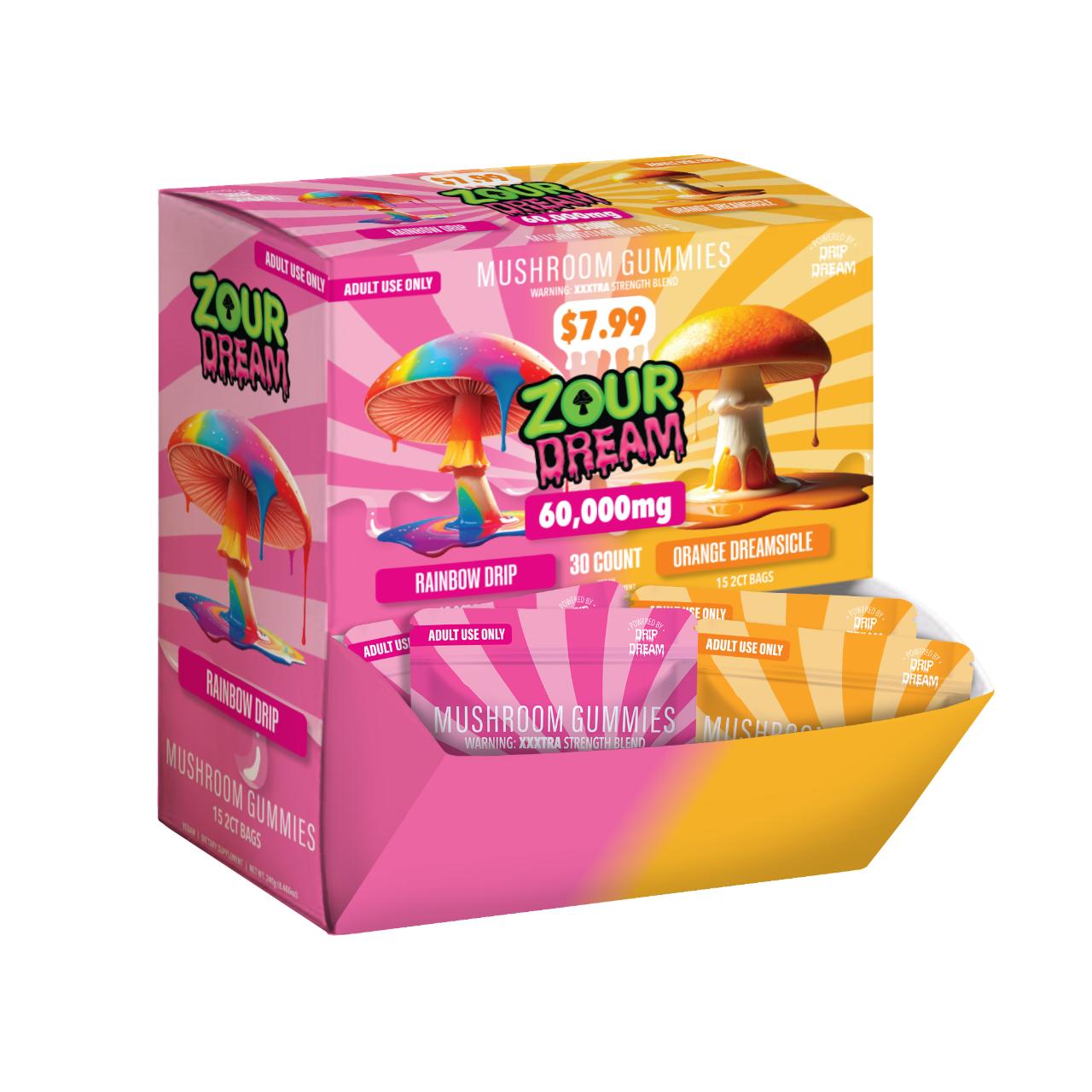 Zour Dream Edible Mushroom Gummies 60000MG – 30CT