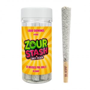 Alternative view of Zour Stash Liquid Diamonds Infused Preroll 2G – 10CT