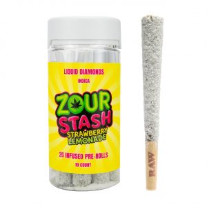 Zour Stash Liquid Diamonds Infused Preroll 2G – 10CT - Image 3