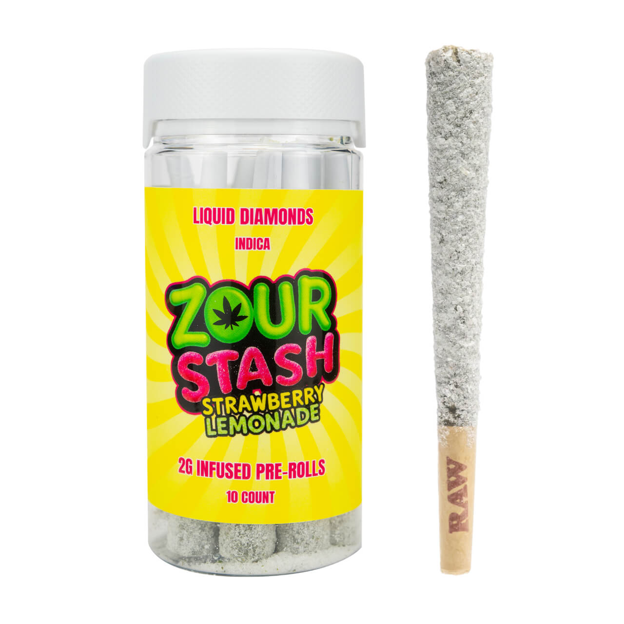 Zour Stash Liquid Diamonds Infused Preroll 2G 10CT - Image 6