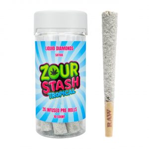 Zour Stash Liquid Diamonds Infused Preroll 2G 10CT - Image 4