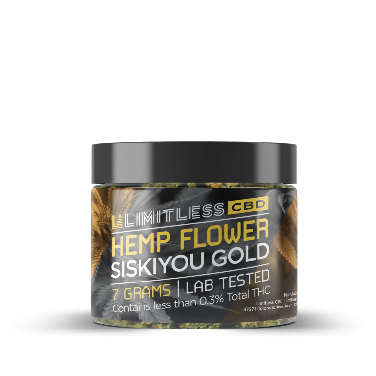 Limitless CBD Hemp Siskiyou Gold Flower Jar