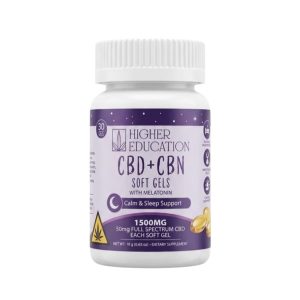 Higher Education CBD+CBN Soft Gels Melatonin – 30CT