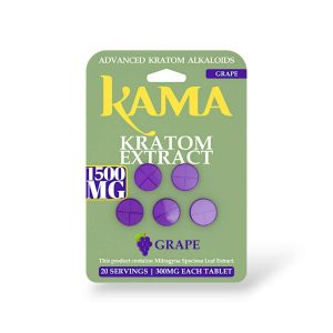 Alternative view of KAMA Kratom Extract Tablets 1500MG – 5CT